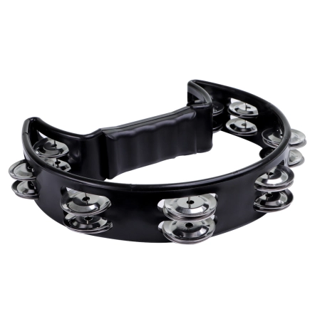 image 2 GP-TAMB5 Half-moon Plastic Tambourine - Black